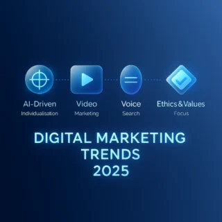 Future digital marketing trends for 2025 illustrated.