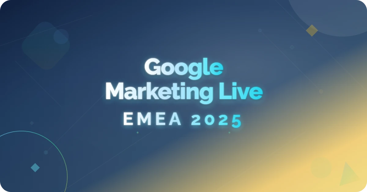 Google Marketing Live EMEA 2025 event banner.