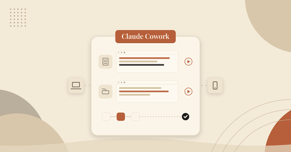 Claude Cowork, Anthropic's AI agent, completing document and file tasks in one session linked to laptop and phone