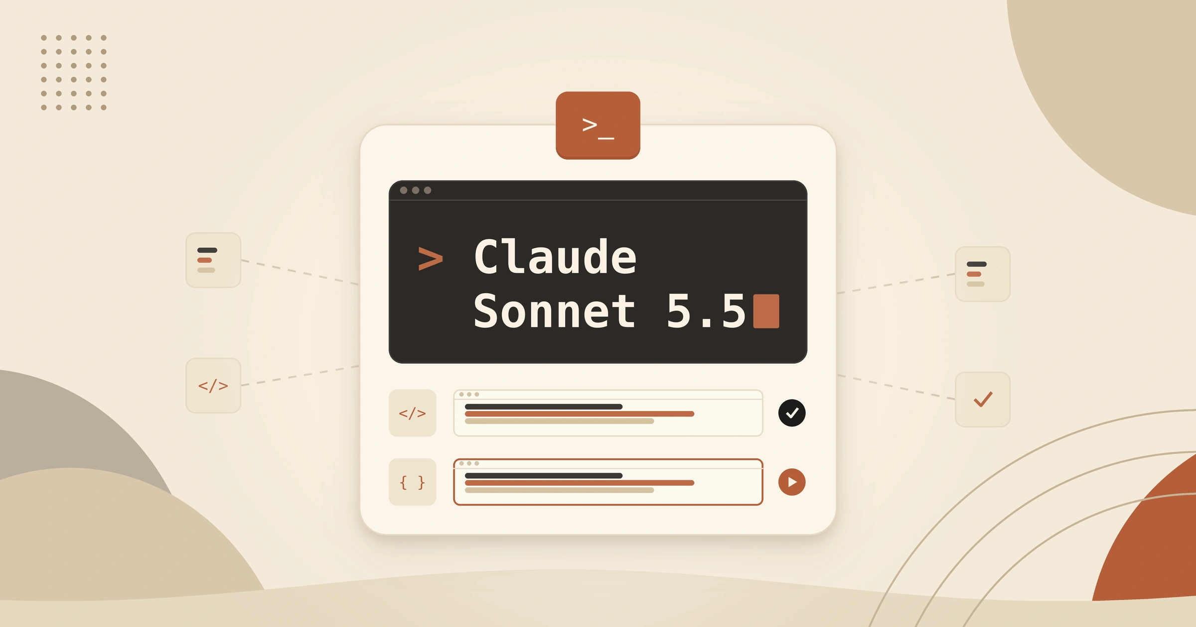 Claude Sonnet 5.5, Anthropic's mid-tier model released on 28 September 2026, shown typed at a terminal prompt with agentic task rows running below